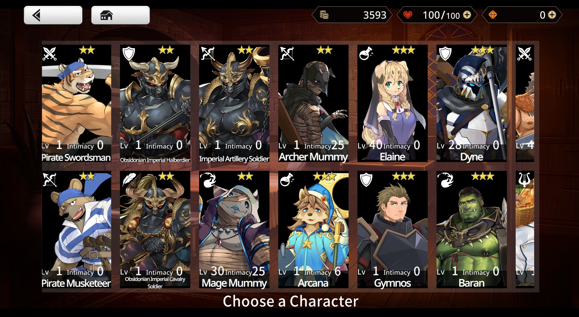 Simply select a character you like and..